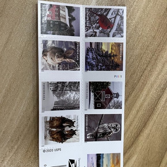 USPS "Winter Scenic Eternal" stamp festival celebration (10 volumes-200 stamps) - Picture 1 of 3